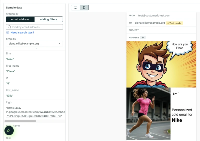 email for user Elena