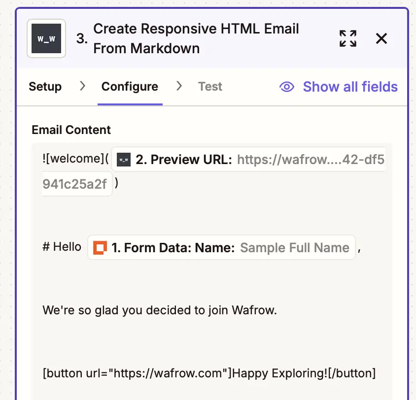 write email content in simple markdown