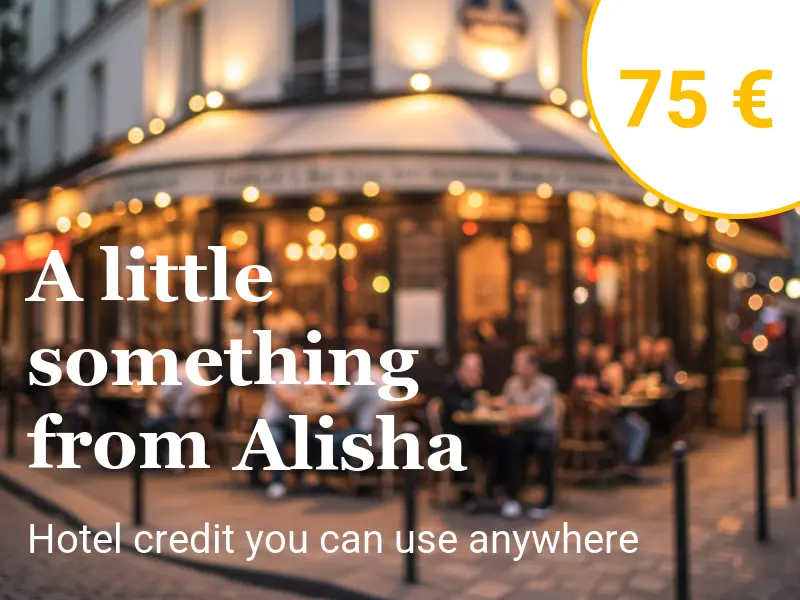 Referral invite from a friend for a 75 EUR discount on your next hotel trip