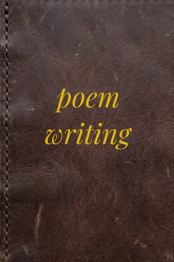 Cover of poem writing